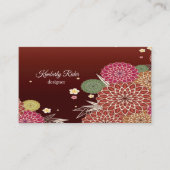 Japanisches Blumenmuster Visitenkarte (Vorderseite)
