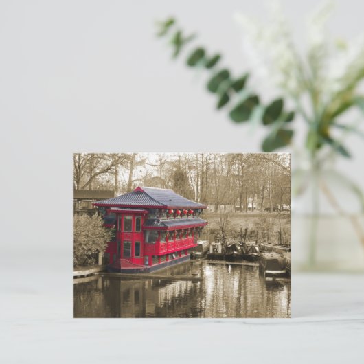 japanisches Boot Postkarte (Stehend Vorderseite)