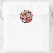 Japanisches Button Cushions Runder Aufkleber (Tasche)