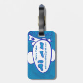 Japanisches Cartoon-Flugzeug Gepäckanhänger (Rückseite vertikal)