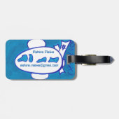 Japanisches Cartoon-Flugzeug Gepäckanhänger (Rückseite horizontal)