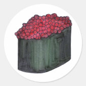 Japanisches Caviar Sushi Maki Roll Japan Restauran Runder Aufkleber (Vorderseite)