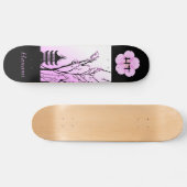 Japanisches Cherry Blossom 7 7/8" Monogram Skatebo Skateboard (Horizontal)
