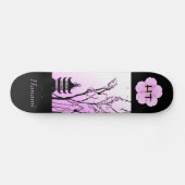 Japanisches Cherry Blossom 7 7/8" Monogram Skatebo Skateboard (Horizontal)