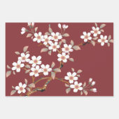 japanisches Cherry Blossom Design Geschenkpapier Set (Vorderseite)