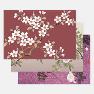japanisches Cherry Blossom Design Geschenkpapier Set