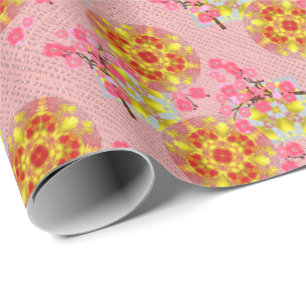 Japanisches Cherry Blossom Luxury Pattern Geschenkpapier