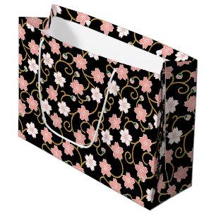 Japanisches Cherry Blossom Muster Große Geschenktüte