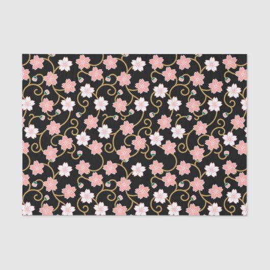 Japanisches Cherry Blossom Muster Seidenpapier (Vorderseite)