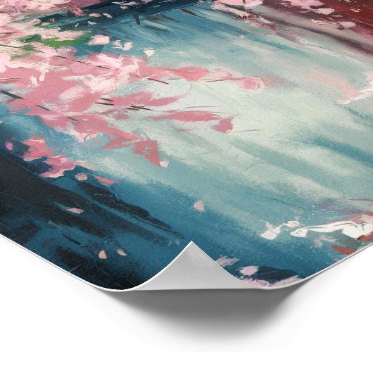 Japanisches Cherry Blossom Poster (Ecke)