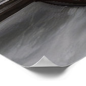 Japanisches Chin Snowy Sleigh Weihnachtsdekor Poster (Ecke)