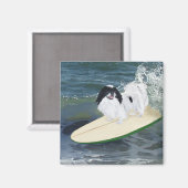 Japanisches Chin Surfing Magnet (Vorderseite/Rückseite)