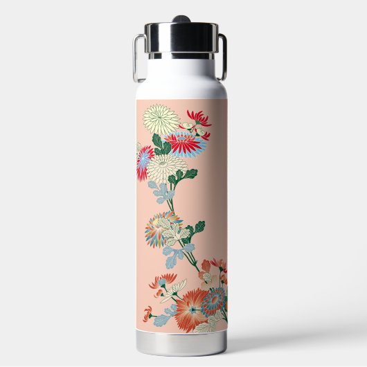 Japanisches Chrysanthemen-Design Trinkflasche (Vorderseite)