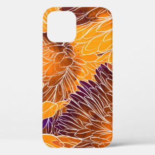 Japanisches Chrysanthemum: Aquarellfarbenes Nahtlo Case-Mate iPhone Hülle