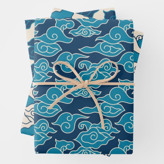 Japanisches Cloud-Muster Geschenkpapier Set (Beispiel)
