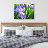 Japanisches Dach Iris Wrapped Canvas Leinwanddruck (Insitu (Schlafzimmer))