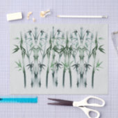 Japanisches Dekoupage Green Bamboo Muster Seidenpapier (Handwerk)