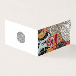 japanisches Design mit roten Kugeln und Wirbel