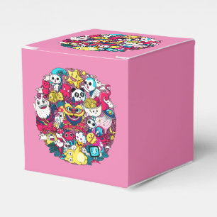 Japanisches Doodle Art Kissenbezug Geschenkschachtel