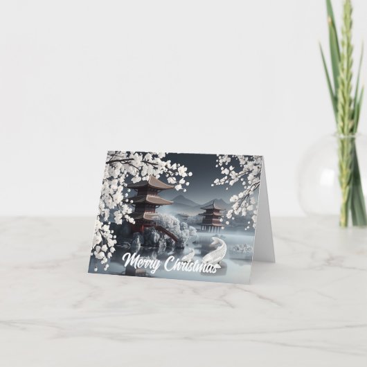 Japanisches Dorf Feiertagskarte (Vorderseite)