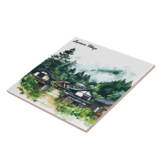 Japanisches Dorf Fliese (Seite)