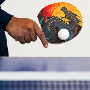 Japanisches Drachen Fantasy Retro Art Ping Pong Sc Tischtennis Schläger