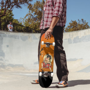 Japanisches Drachen-Tattoo Samurai-Krieger Skateboard