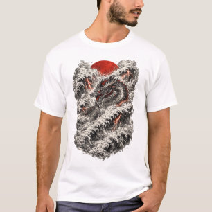 Japanisches Drachen-Tattoo-T-Shirt – Traditionelle T-Shirt