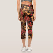 Japanisches Drachenkoi-Muster. Capri Leggings (Rückseite)