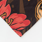 Japanisches Drachenkoi-Muster. Fleecedecke (Ecke)