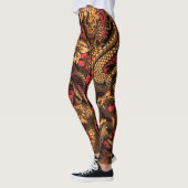 Japanisches Drachenkoi-Muster. Leggings (Links)