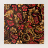 Japanisches Drachenkoi-Muster. Puzzle (Horizontal)
