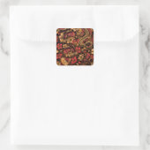 Japanisches Drachenkoi-Muster. Quadratischer Aufkleber (Tasche)