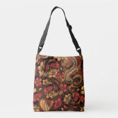 Japanisches Drachenkoi-Muster. Tragetaschen Mit Langen Trägern (Rückseite)