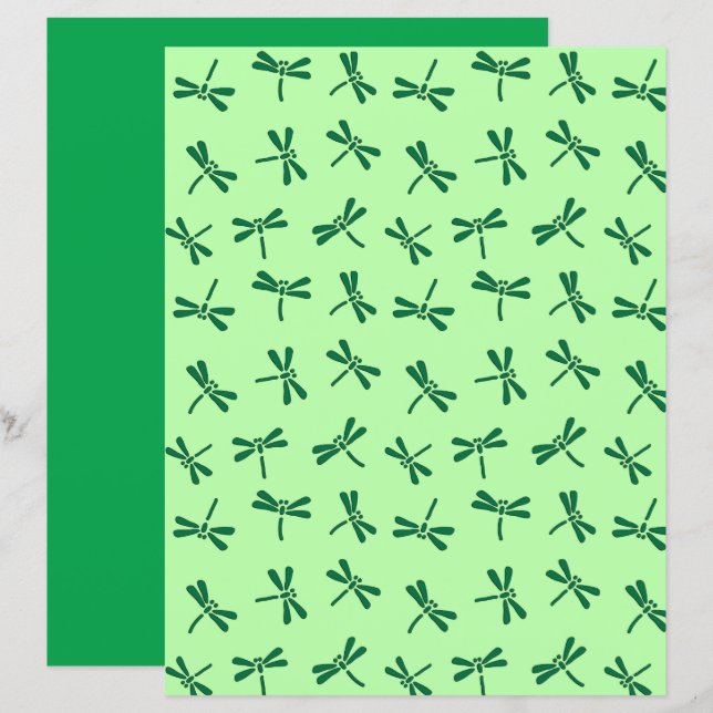Japanisches Drachenmuster, Light Jade Green (Vorne/Hinten)