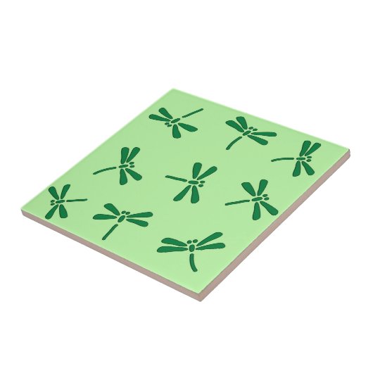 Japanisches Drachenmuster, Light Jade Green Fliese (Seite)