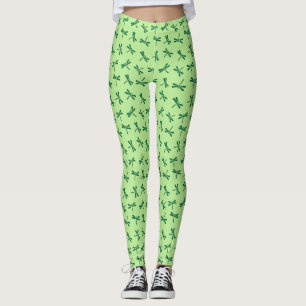 Japanisches Drachenmuster, Light Jade Green Leggings