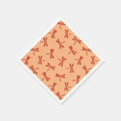 Japanisches Drachenmuster, Mandarin Orange Serviette (Ecke)