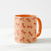 Japanisches Drachenmuster, Mandarin Orange Tasse (VorderseiteRechts)