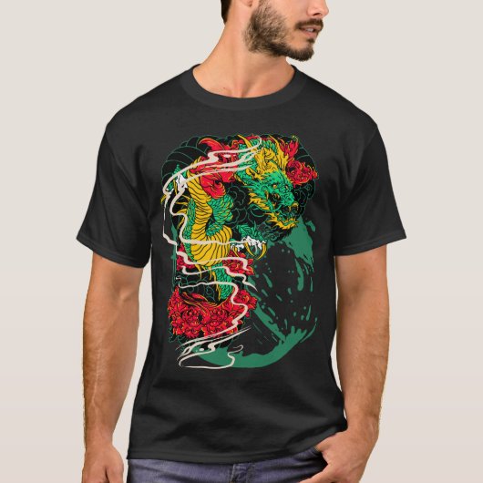 Japanisches Dragon Ori Art T-Shirt (Vorderseite)