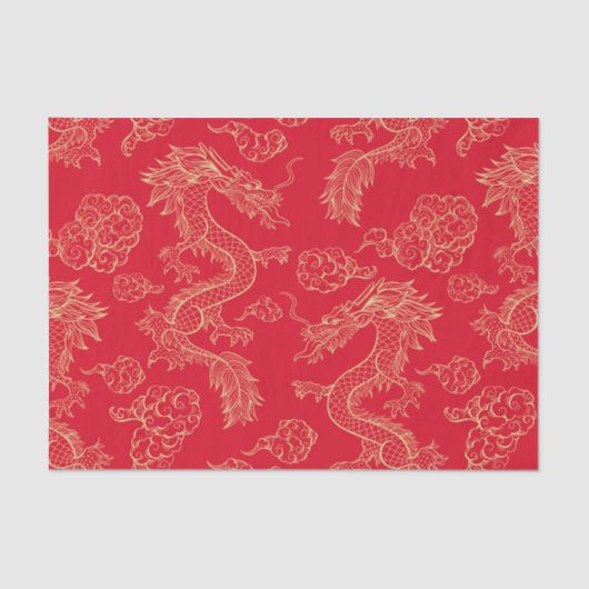 Japanisches Dragon Tissue Paper | Exotisches Craft Seidenpapier (Vorderseite)