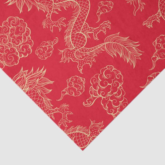 Japanisches Dragon Tissue Paper | Exotisches Craft Seidenpapier (Ausschnitt)