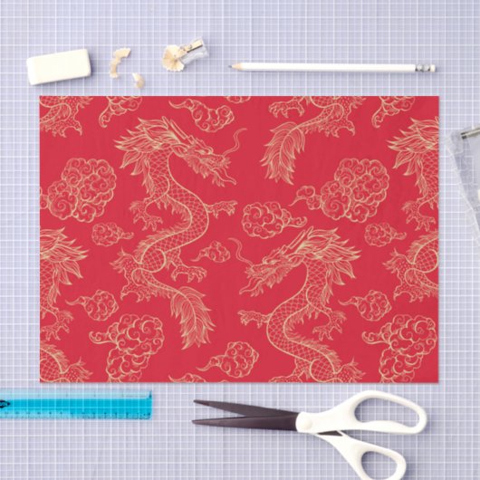 Japanisches Dragon Tissue Paper | Exotisches Craft Seidenpapier (Handwerk)