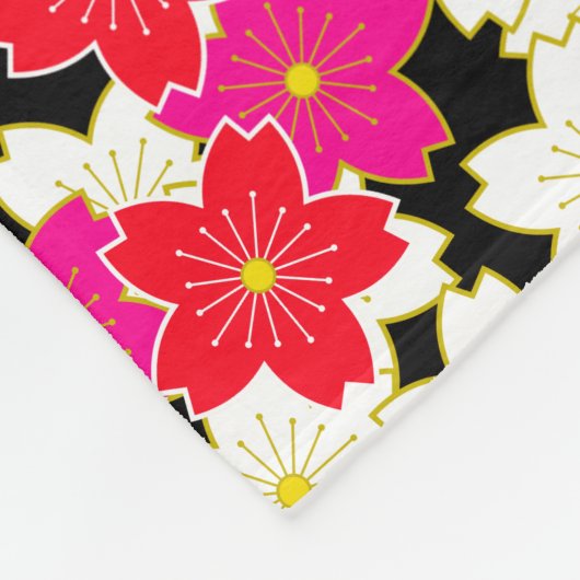 japanisches Druckdesign - Kimono-Muster Fleecedecke (Ecke)