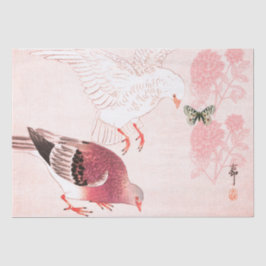 JAPANISCHES DRUCKPAPIER FLYING WHITE DOVE SEIDENPAPIER