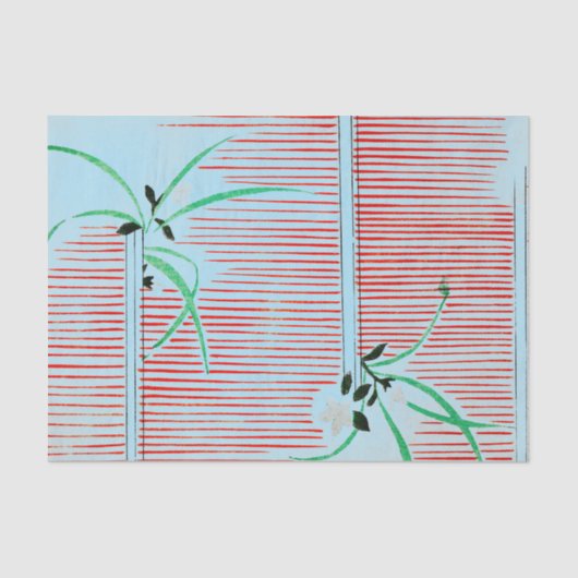 JAPANISCHES DRUCKPATTERPAPIER IN LICHT BLAU SEIDENPAPIER (Vorderseite)