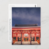 Japanisches Ehepaar betet im Asakusa-Tempel, Tokio Postkarte (Vorne/Hinten)