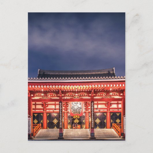 Japanisches Ehepaar betet im Asakusa-Tempel, Tokio Postkarte (Vorderseite)