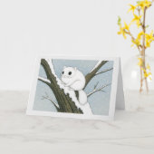 Japanisches Eichhörnchen - Weihnachtskarte Karte (Gelbe Blume)