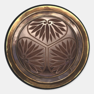 Japanisches Emblem (Kamon) Runder Aufkleber